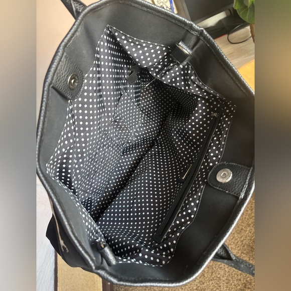 Sydney Love Black Embroidered Dogs Tote Bag - Picture 6 of 8